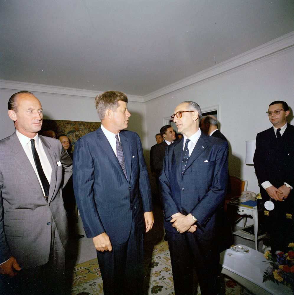 john f. kennedy con arturo frondizi argentina, 1961